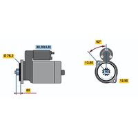 Genuine Bosch Starter Motor 0001123014