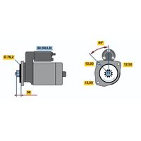 Genuine Bosch Starter Motor 0001123028