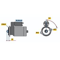 Genuine Bosch Starter Motor 0001125055