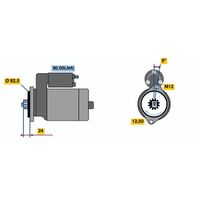 Genuine Bosch Starter Motor 0001125517