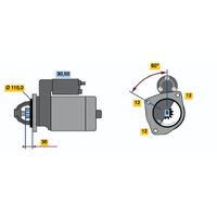 Genuine Bosch Starter Motor 0001367028