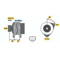 Genuine Bosch Alternator 0124515044