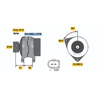 Genuine Bosch Alternator 0124525057