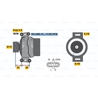 Genuine Bosch Alternator 0124555008 