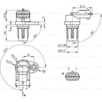 Genuine Bosch Phase Sensor 0232103097
