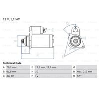 Starter Motor 02M911023G