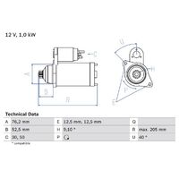 Starter Motor 02T911023R