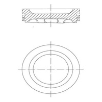 Piston Golf Pass Flat Top 80m +0.50 Audi 049107081M