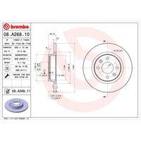 Brembo Front Brake Rotors Set 08.A268.11