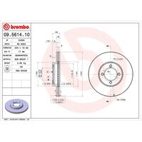 Brembo Front Brake Rotors Set 09.5614.10