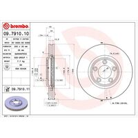 Brembo Front Brake Rotors Set 09.7910.11