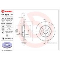 Brembo Front Brake Rotors Set 09.8616.11
