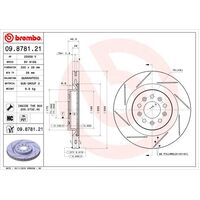 Brembo Rear Brake Rotors Set 09.8781.21