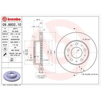 Brembo Front Brake Rotors Set 09.8932.10