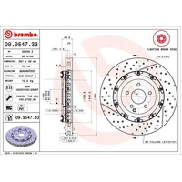 Brembo Front Brake Rotors Set 09.9547.33