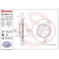 Brembo Front Brake Rotors Set 09.B344.41