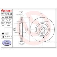 Brembo Front Brake Rotors Set 09.C542.21