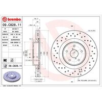 Brembo Front Brake Rotors Set 09.C828.11