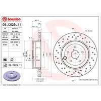 Brembo Rear Brake Rotors Set 09.C829.11