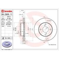 Brembo Front Brake Rotors Set 09.C935.11