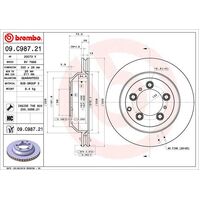 Brembo Rear Brake Rotors Set 09.C987.21
