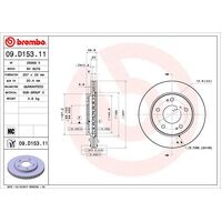 Brembo Front Brake Rotors Set 09.D153.11