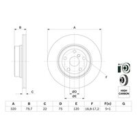 Genuine Bosch Rear Brake Rotors Discs Set 0986479166