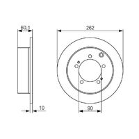 Genuine Bosch Rear Brake Rotors Discs Set 0986479603