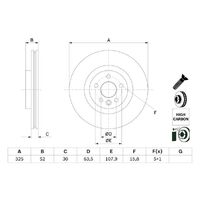 Genuine Bosch Front Brake Rotors Discs Set 0986479D79