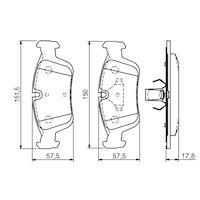 Genuine Bosch Front Brake Pads BP251