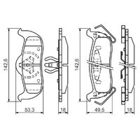 Bosch Rear Brake Pads Set 0986494142