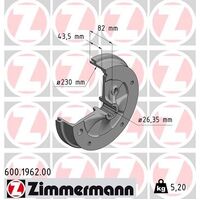 Rear Brake Drum 113501615D