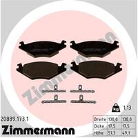 Zimmermann Front Brake Pad Set 191-698-151F