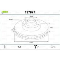 Valeo Brake Disc Rotors Pair  197677
