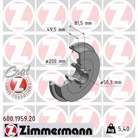 Zimmermann Rear Brake Drums 1H0-501-615A