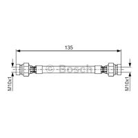 Rear Brake Hose 1H0611775