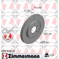 Zimmermann Front Brake Disc Rotor Pair  1H0-615-301