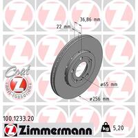 Zimmermann Front Brake Disc Rotor Pair  1J0-615-301D