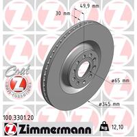 Zimmermann Front Brake Disc Rotor Pair  1K0-615-301M