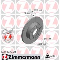 Zimmermann Rear Brake Disc Rotor Pair  1K0-615-601L