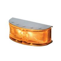 Hella HD Led Supp. Side Direction Indicator or Cab Marker - Amber Illuminated, Polished S/S Housing 2027P