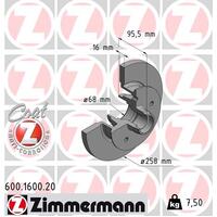 Zimmermann Front Brake Disc Rotor Pair  251-407-617D