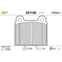 Valeo Front Brake Pads 301106