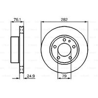 Front Brake Discs Rotors Pair 34111153228