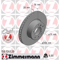 Zimmermann Front Brake Disc Rotor Pair  3411-1159-896