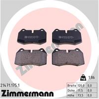 Zimmermann Front Brake Pad Set 3411-1163-921