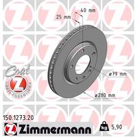 Zimmermann Front Brake Disc Rotor Pair  3411-2225-677