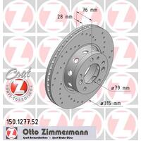 Zimmermann Front Brake Disc Rotor Pair  3411-2226-385