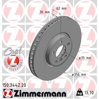 Zimmermann Front Brake Disc Rotor Pair  3411-6756-847