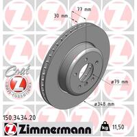Zimmermann Front Brake Disc Rotor Pair  3411-6763-824